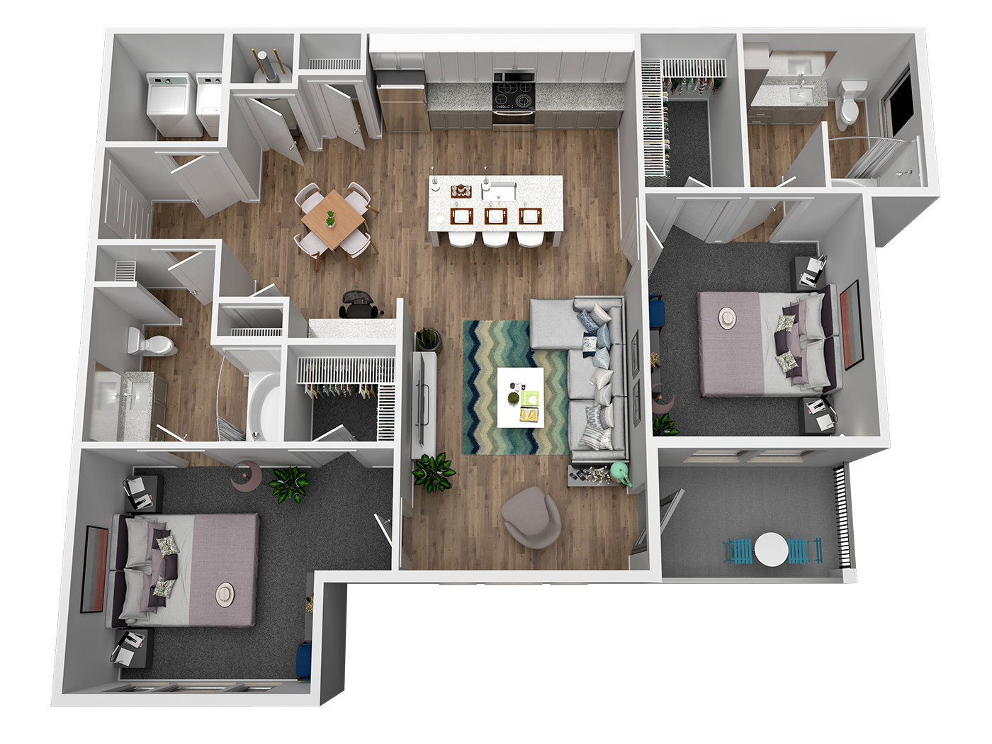 Estelle B3 Floor Plan 1,126 sq. ft.