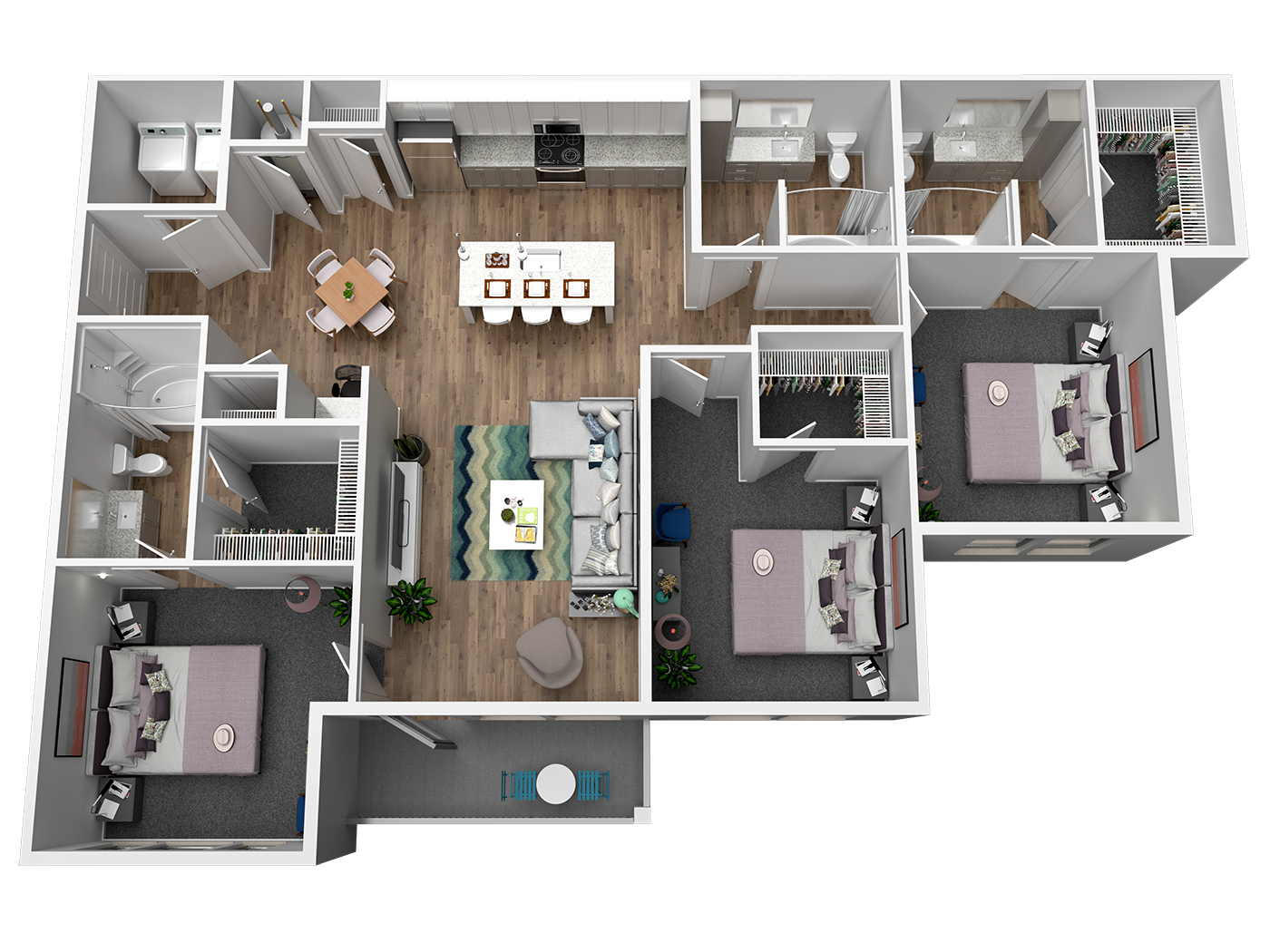 Estelle C1 Floor Plan 1,390 sq. ft.